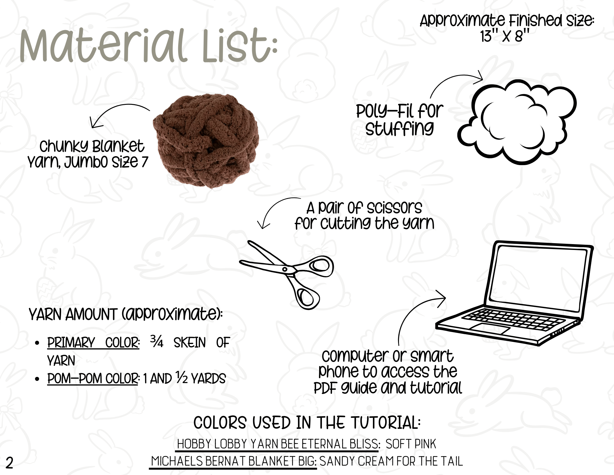 The Cottage Spring Bunny VIDEO TUTORIAL & WRITTEN INSTRUCTIONS - Image 2