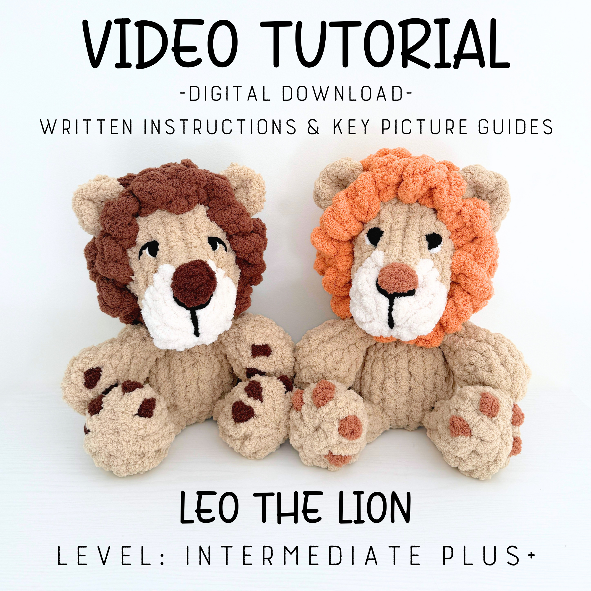 Leo the Lion VIDEO TUTORIAL & WRITTEN INSTRUCTIONS